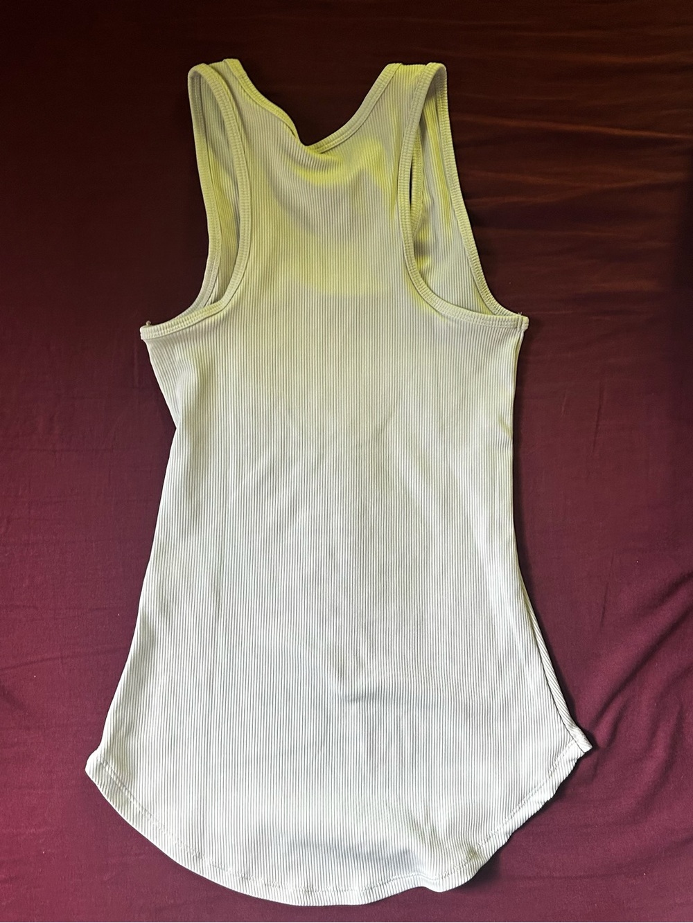 Under Armour Women’s Light Blue/Grey Ribbed Racerback Tank - Picture 3 of 4